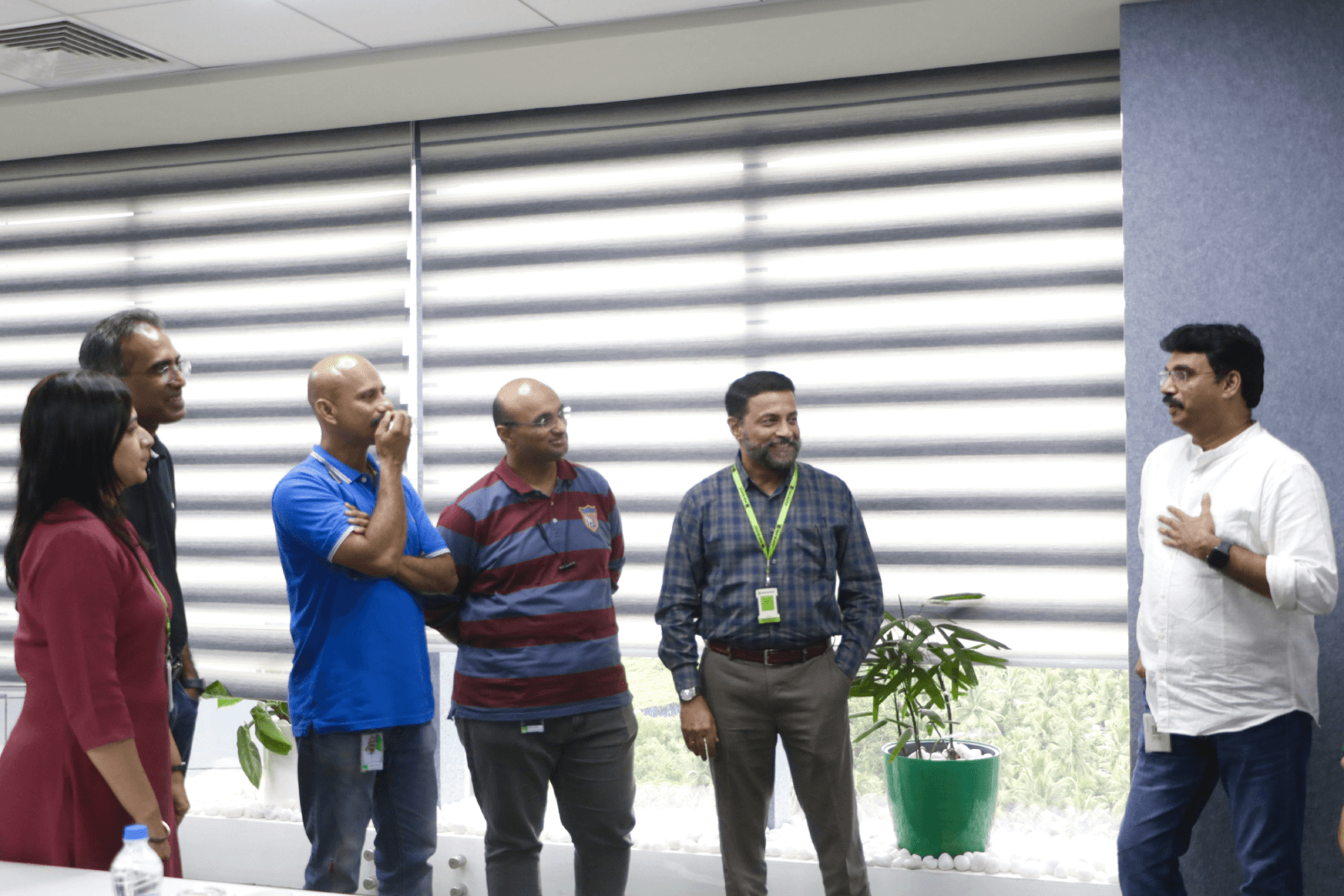 CEO Technopark, Col Sanjeev Nair (Retd.) interacting with Team H&R Block at their office at Technopark Phase III.