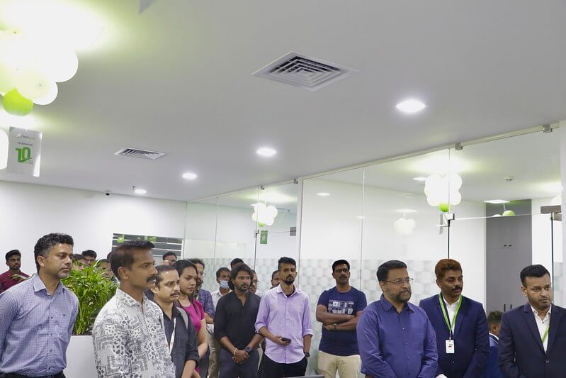 CEO Technopark, Col Sanjeev Nair (Retd.) and AGM Customer Relationships, Shri Vasanth Varada at the ShellSquare 10th anniversary and new office inauguration at Technocity (Technopark Phase IV).