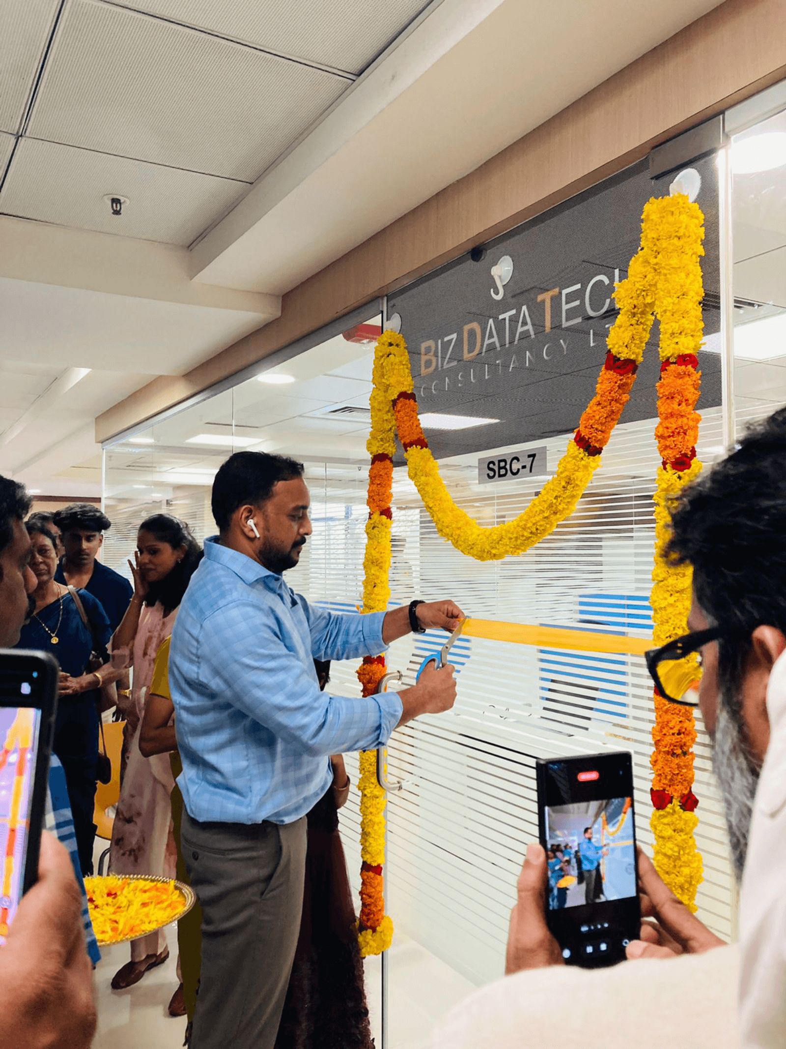 Mr. Rechith RC, Director/COO, inaugurating the BizData Tech Consultancy at Technopark Kollam.