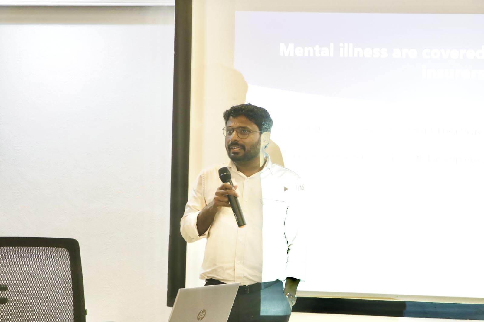 Dr. Anantha Krishnan, Consultant Psychiatrist, SRKM Hospital, Thiruvananthapuram, addressing the gathering.