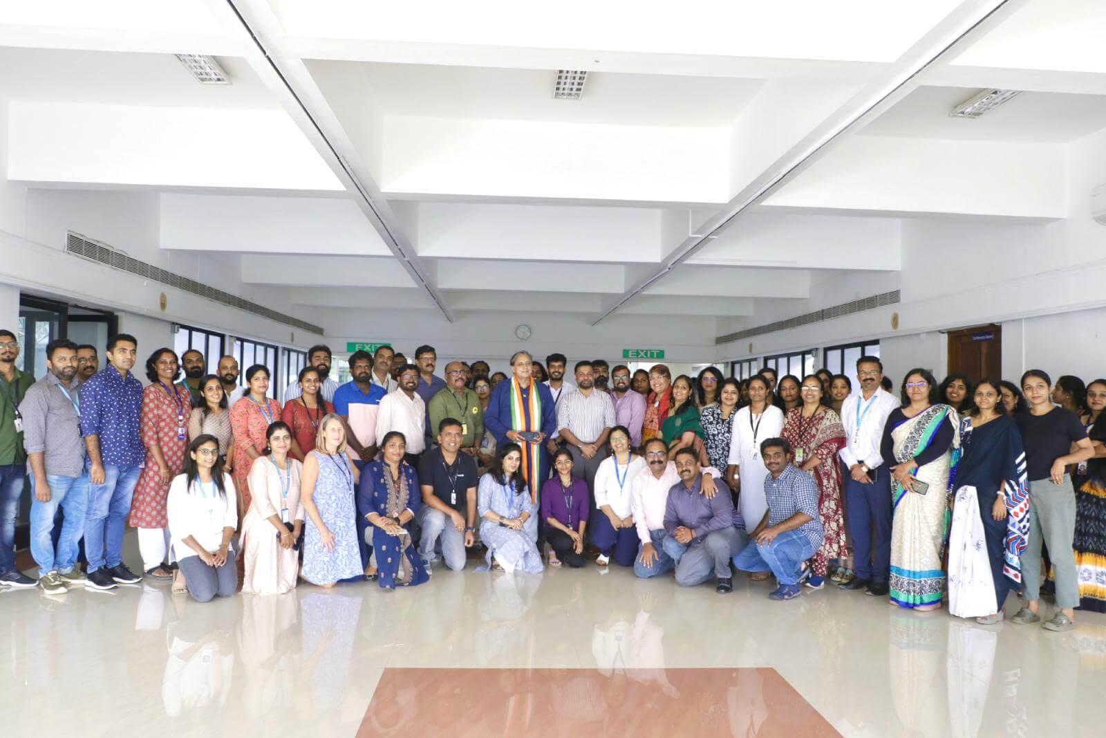 The speakers and participants with Mr. Shashi Tharoor, MP and chief guest at the ‘Workplace Wellbeing and Organisational Readiness’ workshop at Technopark.