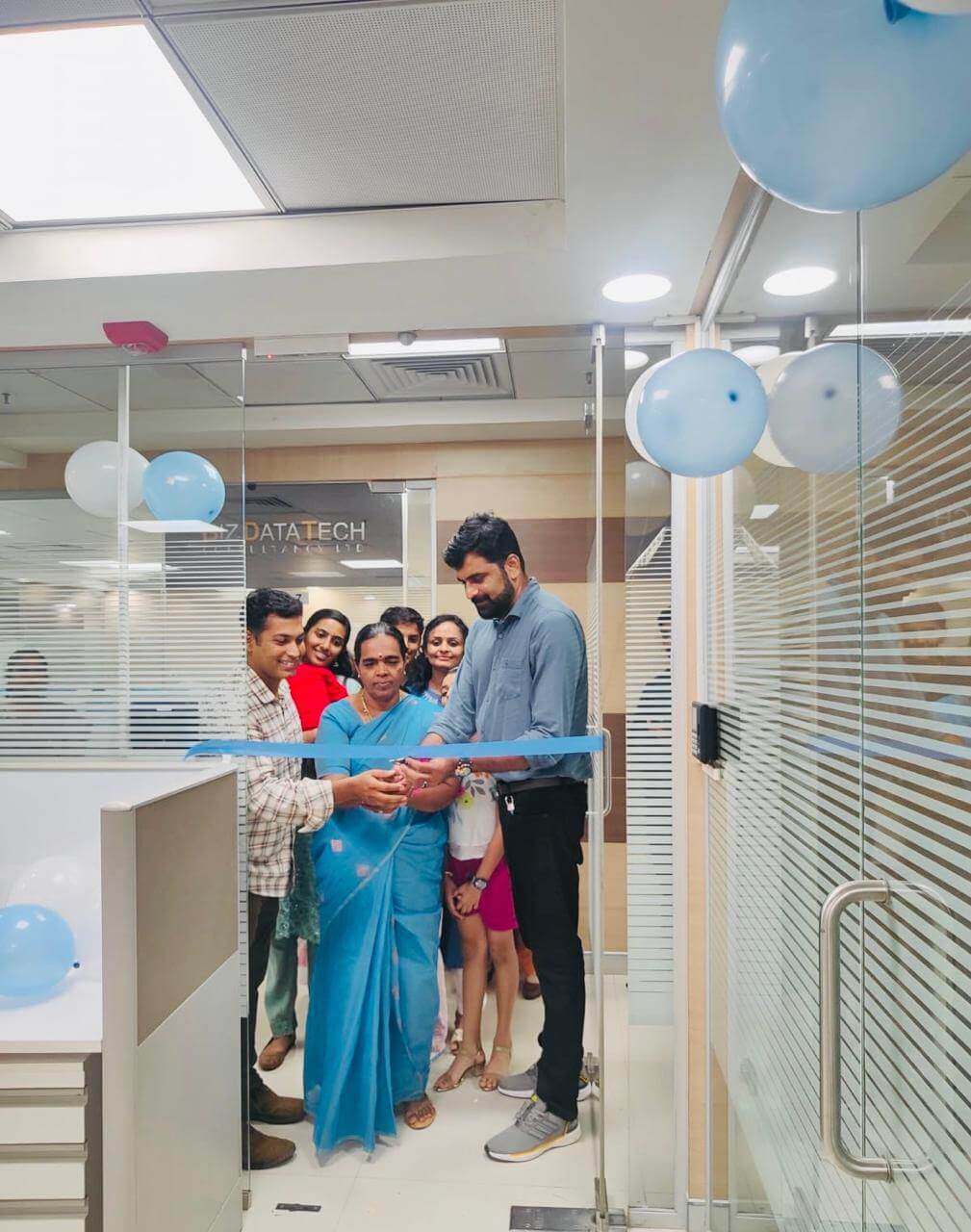 The ribbon-cutting ceremony to mark the official launch of the company.