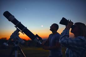 Sky Observation through Telescope