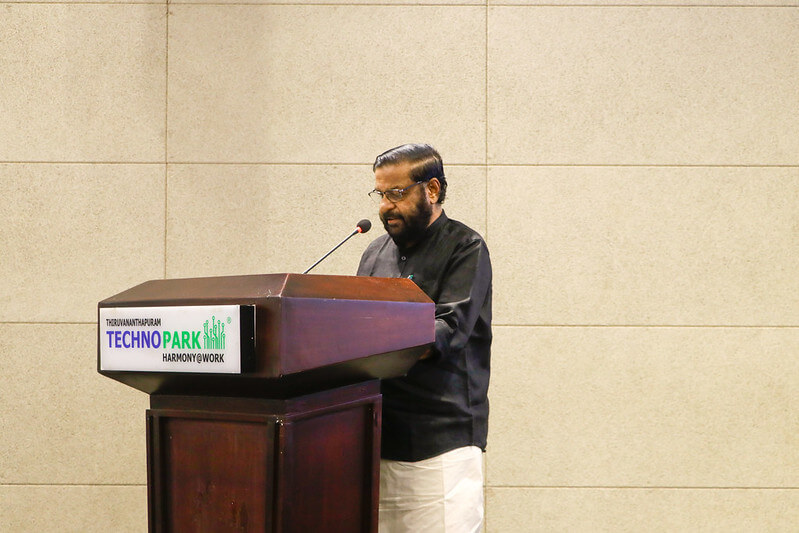 The chief guest of the program, Shri Kadakampally Surendran, MLA.