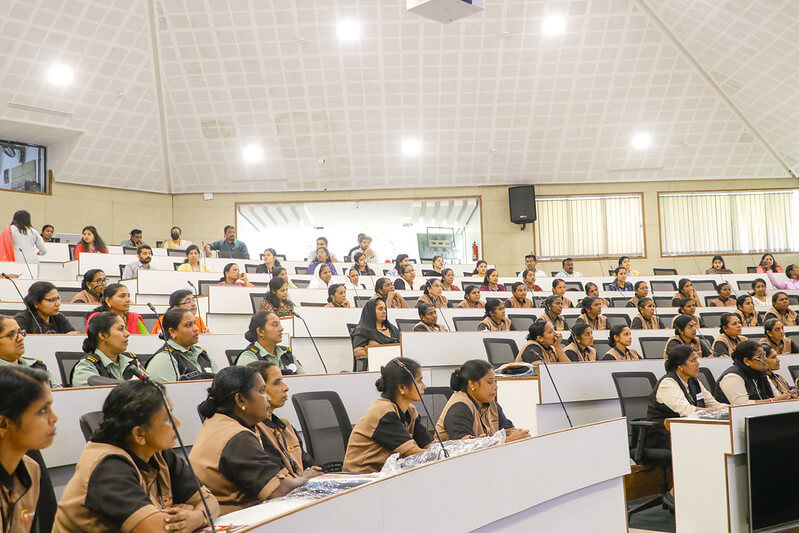 Technopark women staff attending the awareness program.