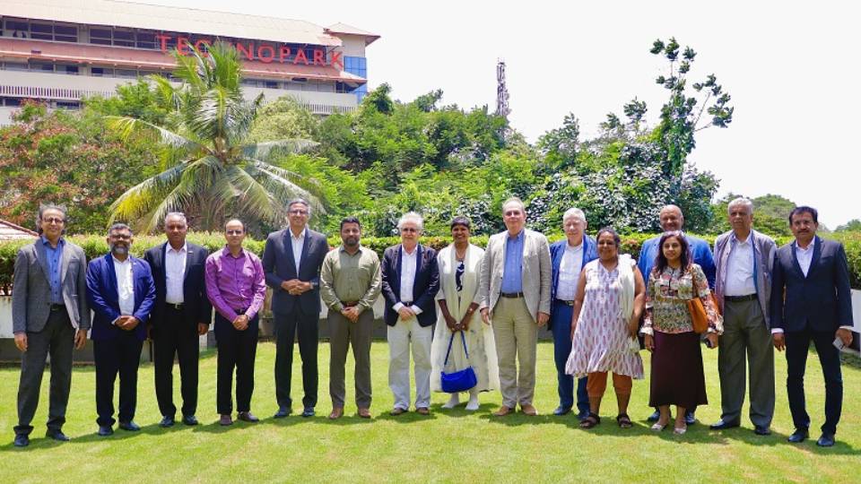 The high-profile business delegation from the German Business Group, Bengaluru, at Technopark.